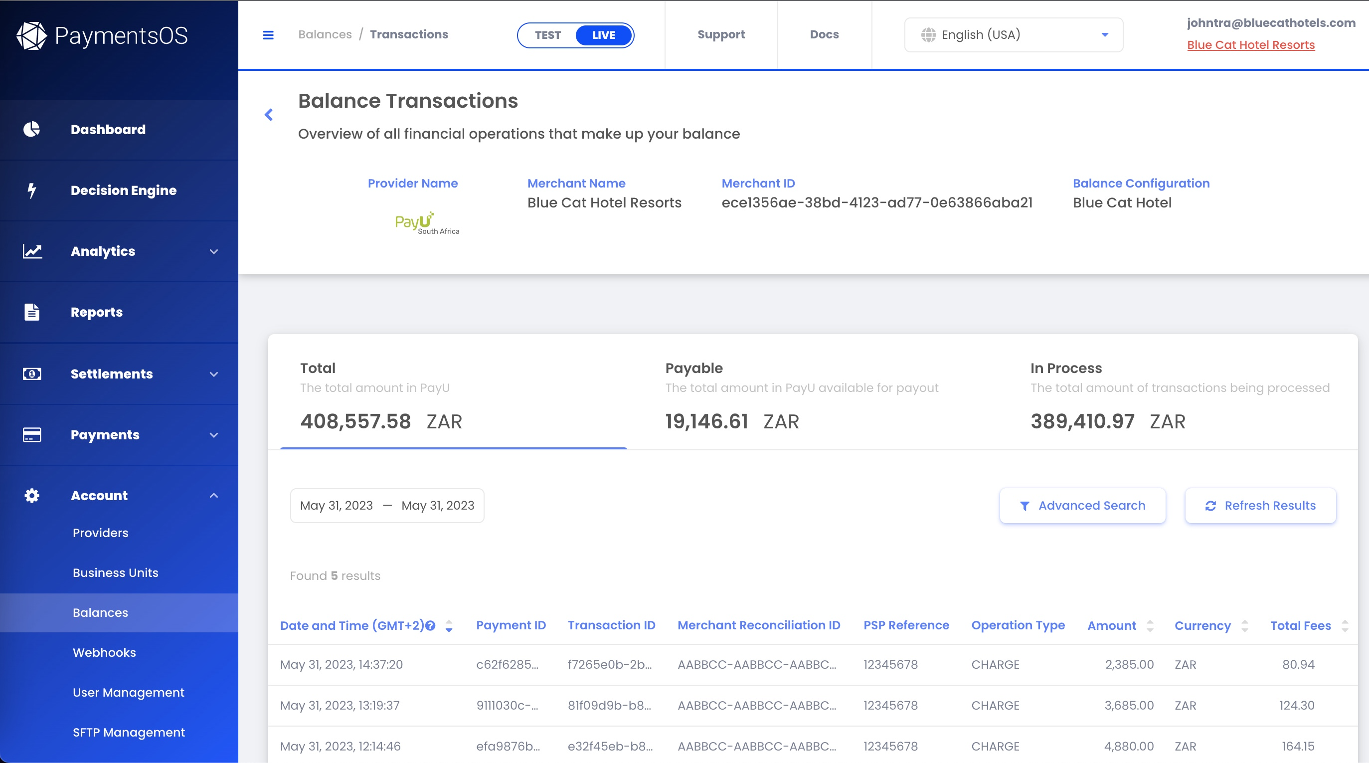 Account Balances